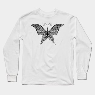 Butterfly Decorative Long Sleeve T-Shirt